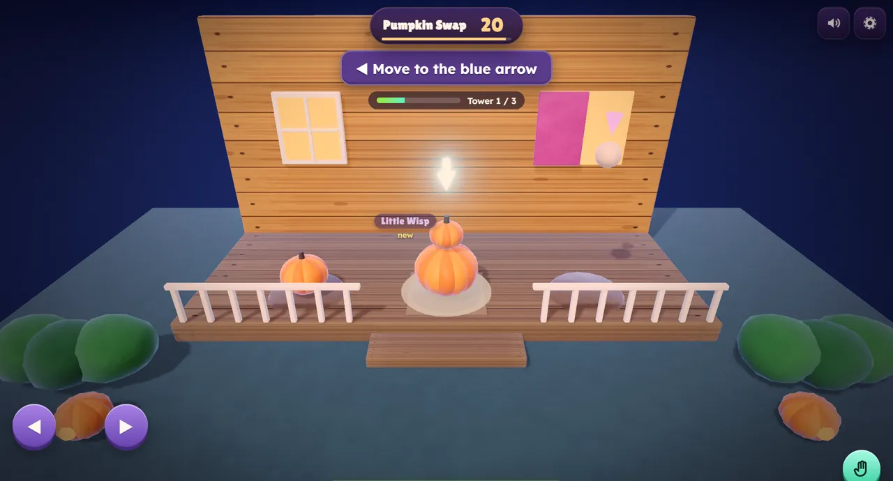 Pumpkin Swap trick mini-game